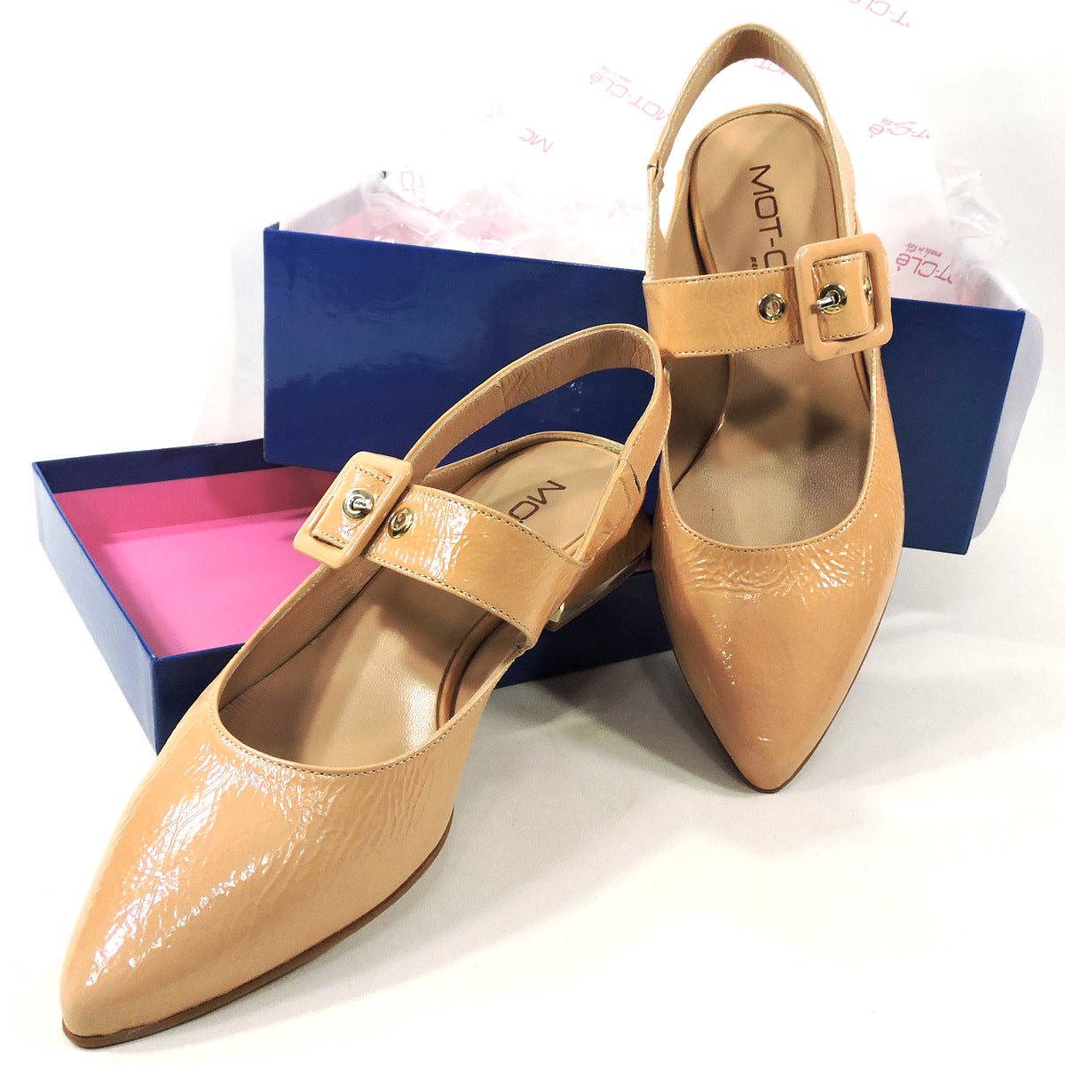 MOT-CLe 🇮🇹 WOMEN'S PATENT LEATHER COMFORT SUMMER SANDALS