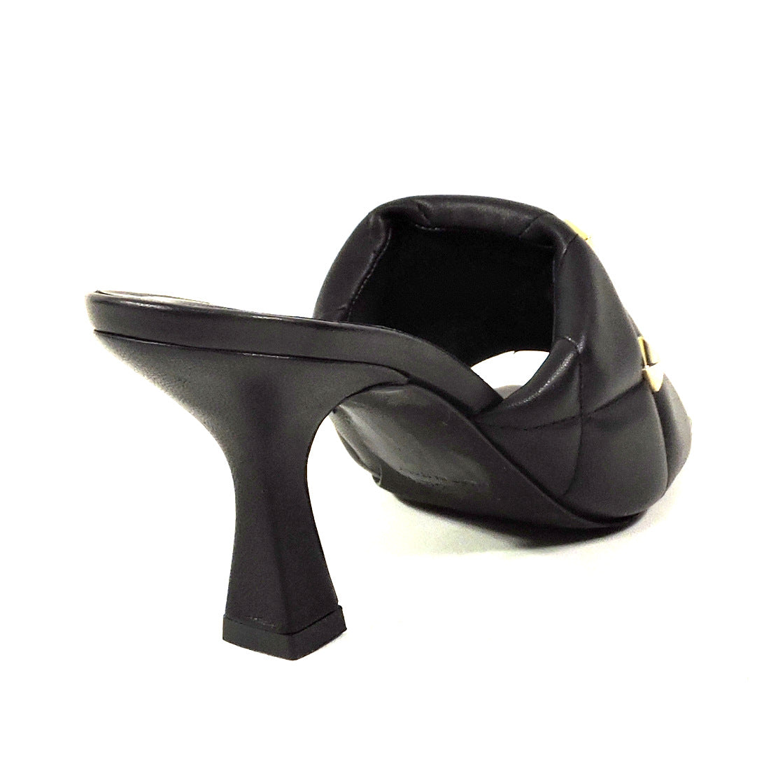 MARC ELLIS 🇮🇹 WOMEN'S BLACK LEATHER FASHION SUMMER MULES