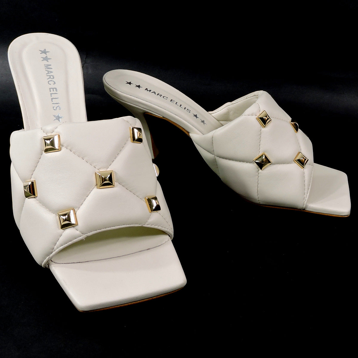 MARC ELLIS š®š¹ WOMEN'S OFF WHITE FASHION SUMMER MULES