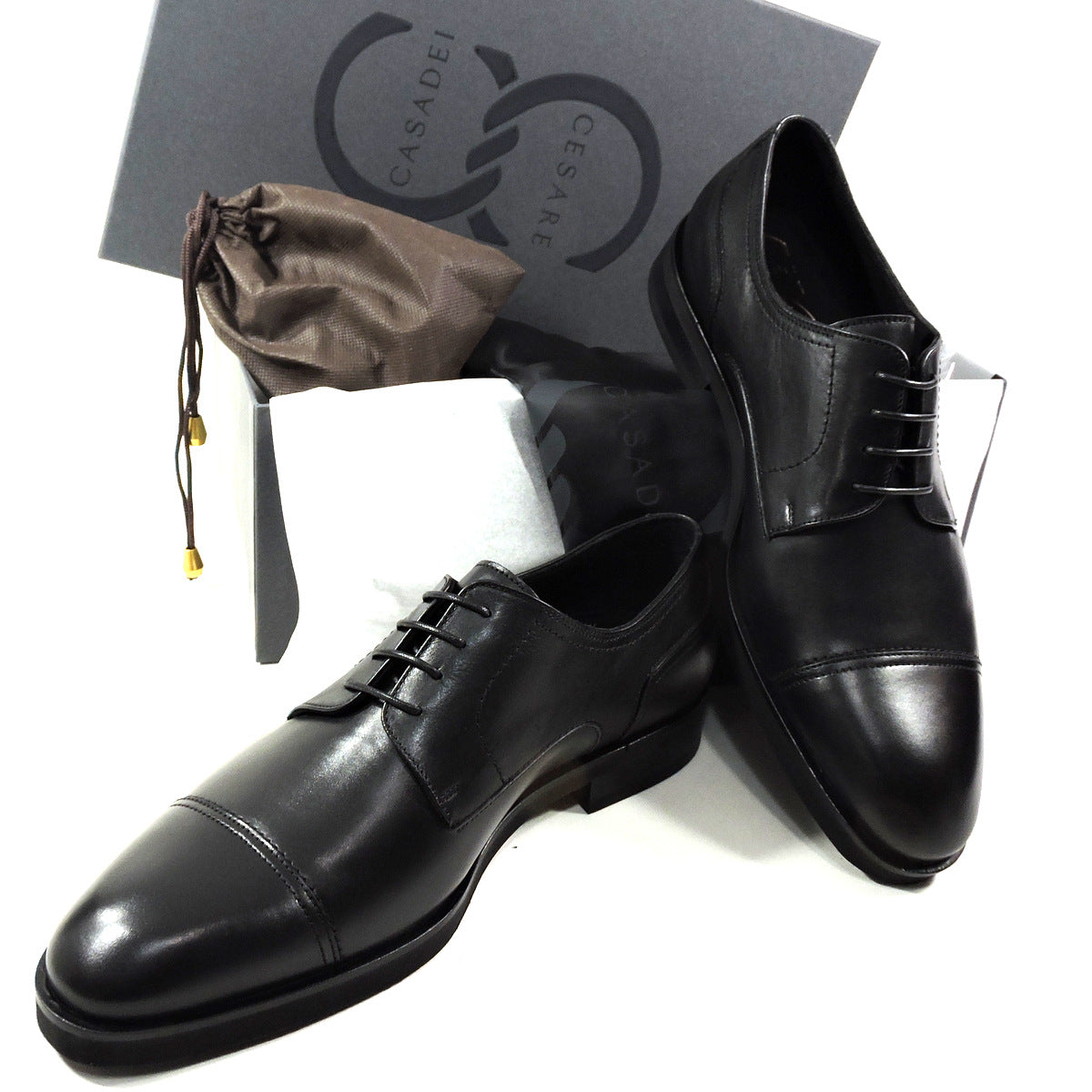 CASADEI 🇮🇹 MEN'S BLACK LEATHER COMFORT OXFORD SHOES BOUTIQUE