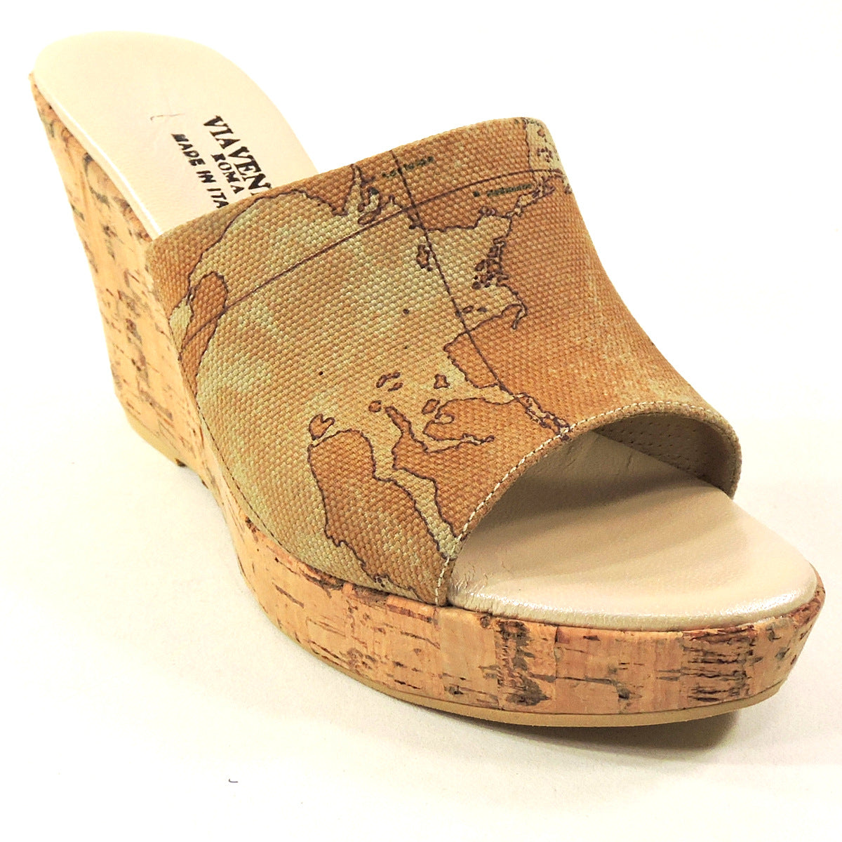 VIA VENETO ROMA 🇮🇹 WOMEN'S SOFT LEATHER COMFORT WEDGE MULES