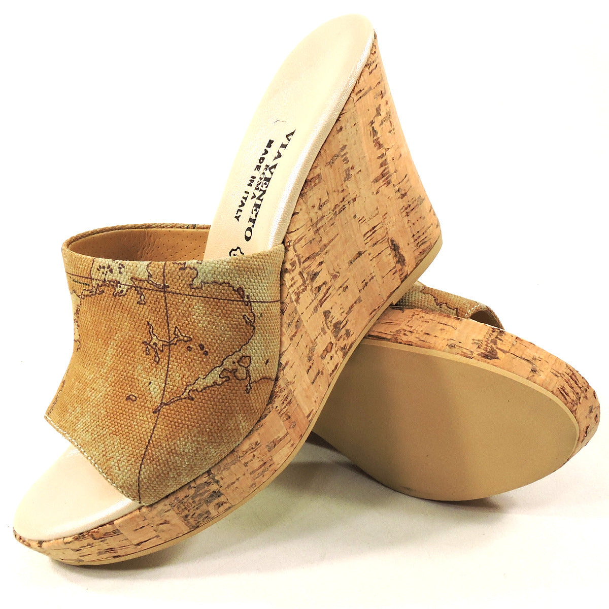 VIA VENETO ROMA 🇮🇹 WOMEN'S SOFT LEATHER COMFORT WEDGE MULES
