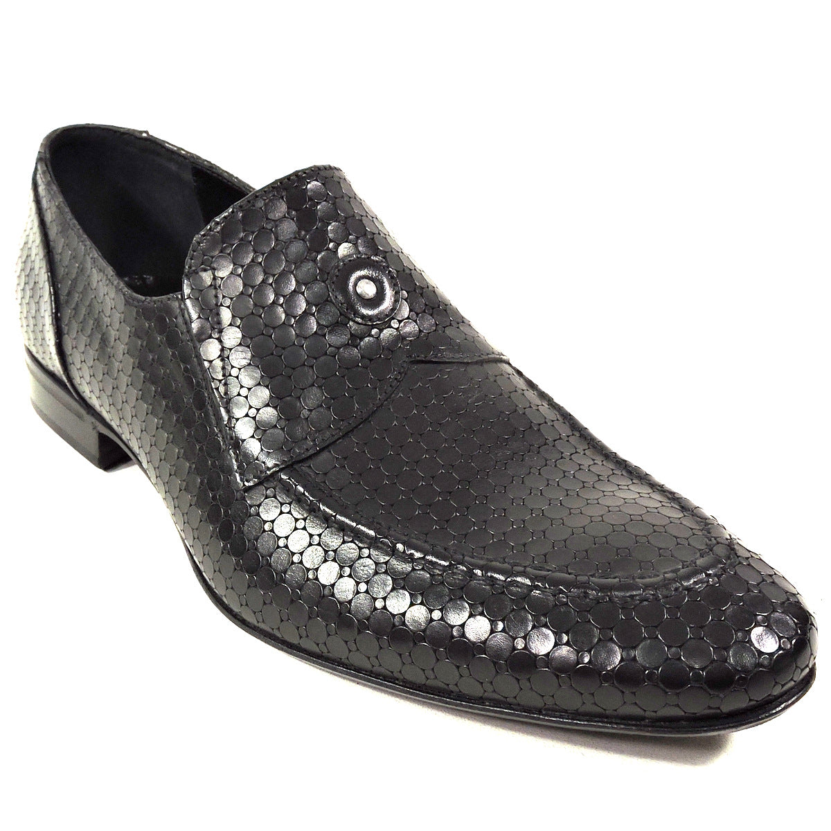 GOOD MAN 🇮🇹 MEN'S BLACK LASER LEATHER COMFORT LOAFERS