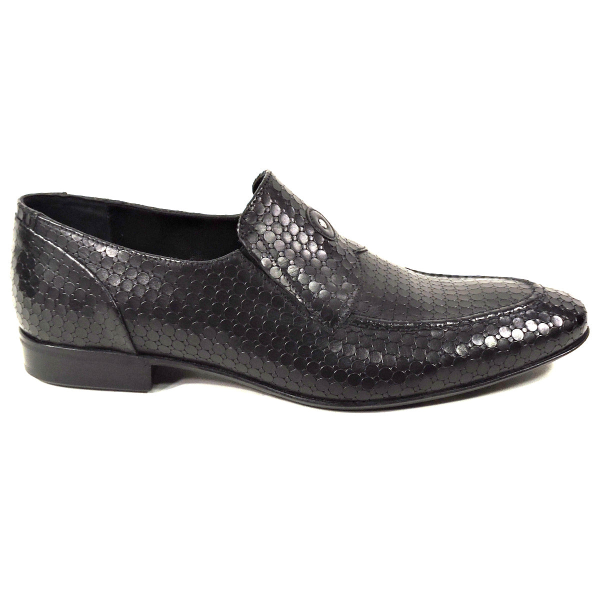GOOD MAN 🇮🇹 MEN'S BLACK LASER LEATHER COMFORT LOAFERS