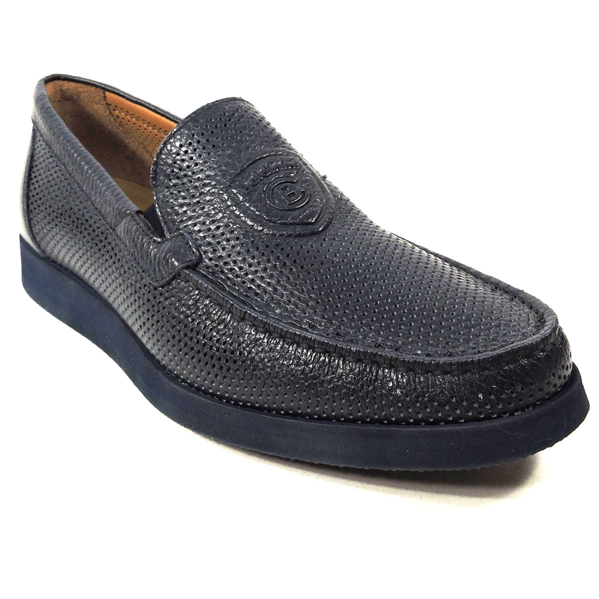 BALDININI 🇮🇹 MEN'S BLUE SOFT LEATHER FLAT SUMMER LOAFERS
