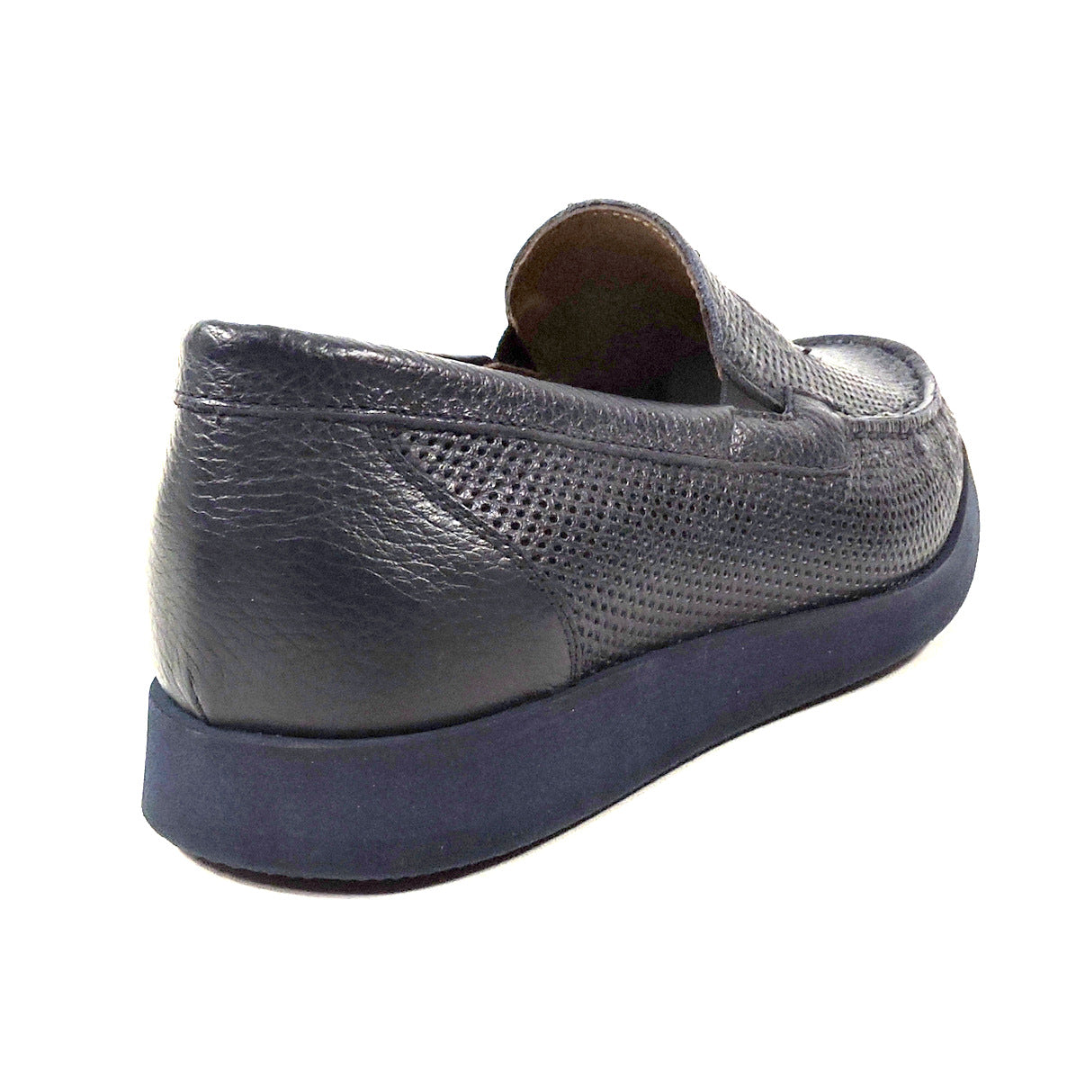BALDININI 🇮🇹 MEN'S BLUE SOFT LEATHER FLAT SUMMER LOAFERS