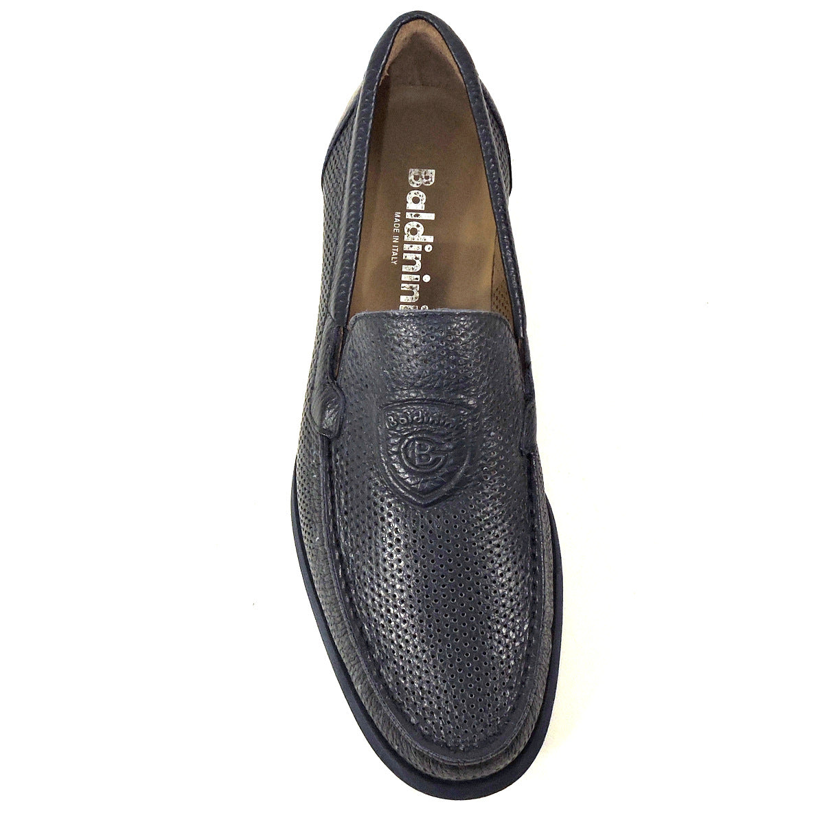 BALDININI 🇮🇹 MEN'S BLUE SOFT LEATHER FLAT SUMMER LOAFERS