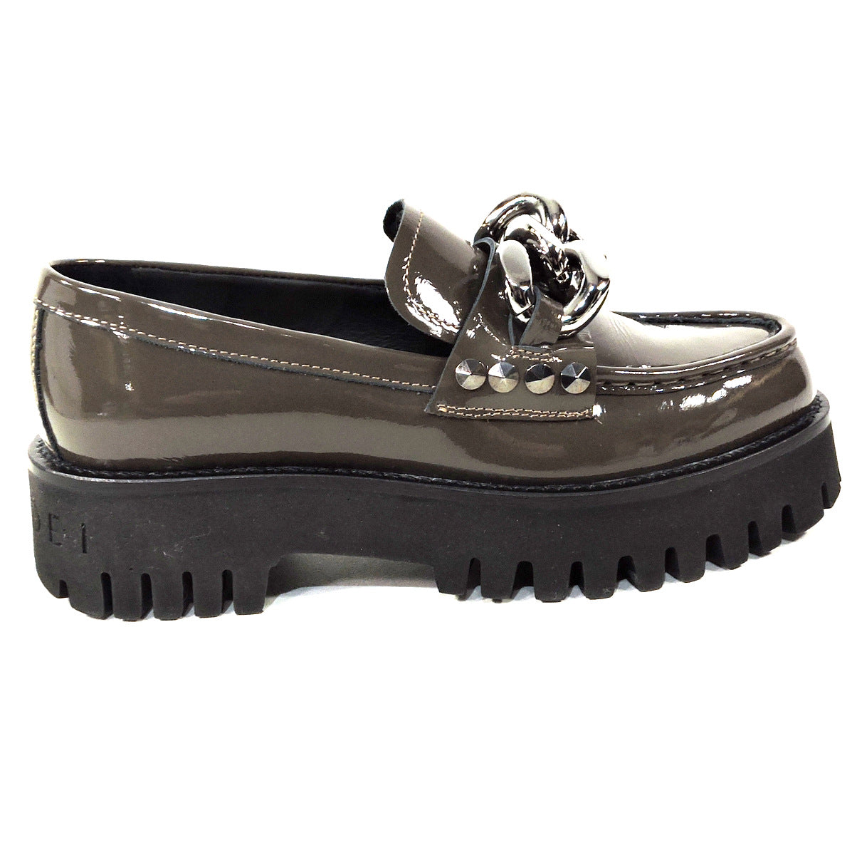 CASADEI š®š¹ WOMEN'S BROWN PATENT LEATHER COMFORT SPRING LOAFERS