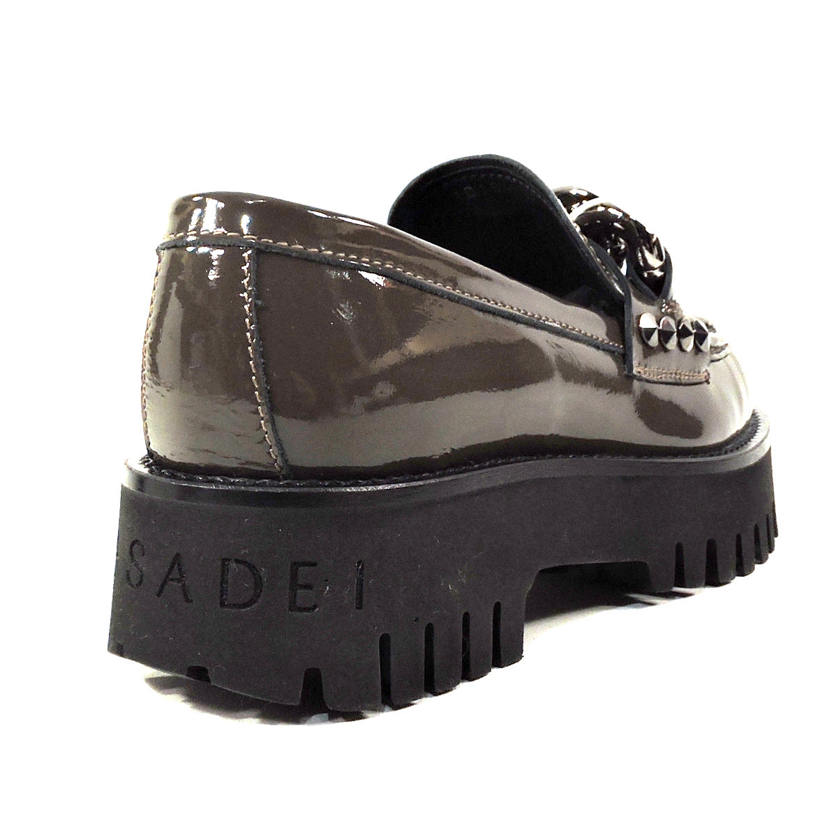 CASADEI š®š¹ WOMEN'S BROWN PATENT LEATHER COMFORT SPRING LOAFERS