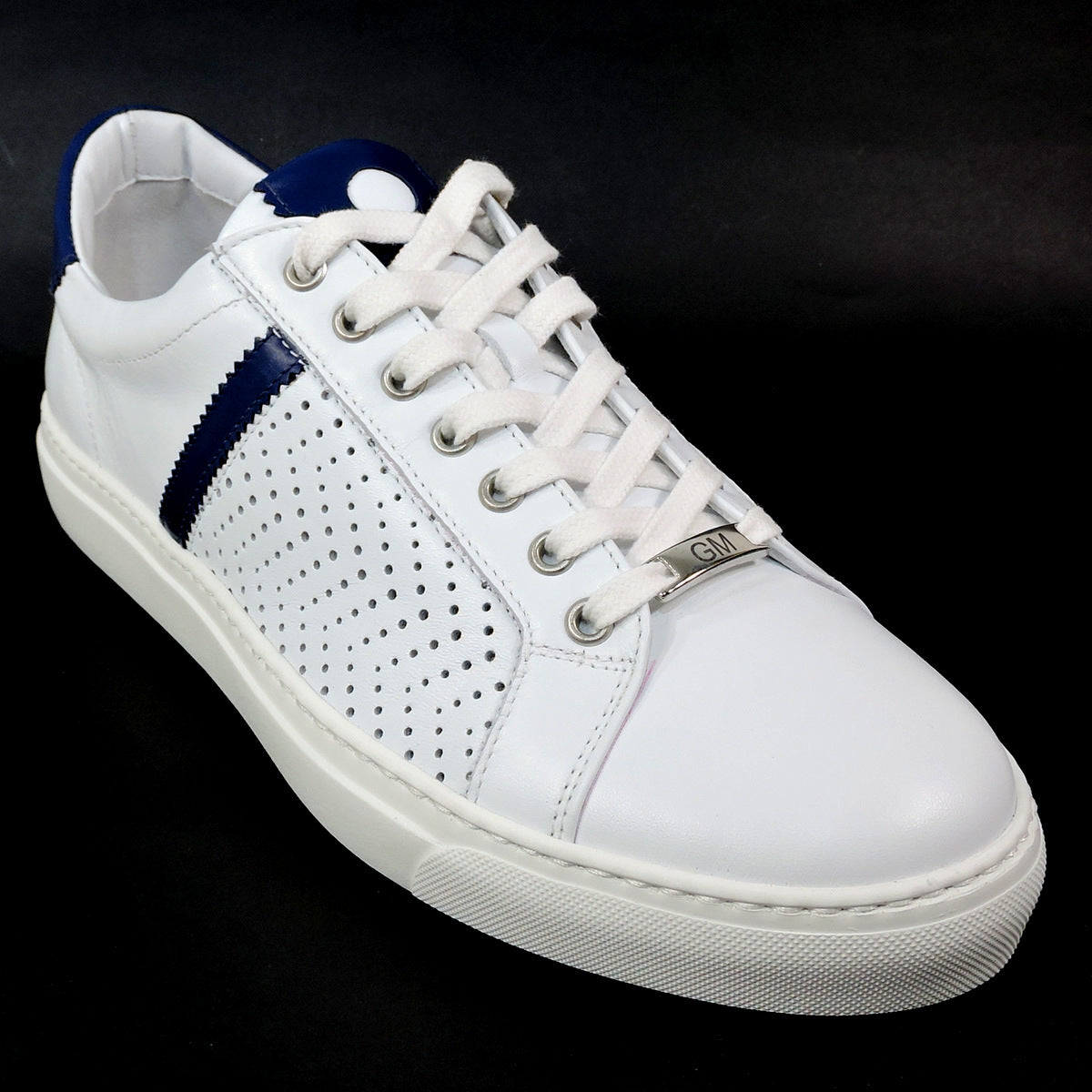 GOODMAN š®š¹ MEN'S SOFT WHITE LEATHER FLAT SUUMER COMFORT SNEAKERS