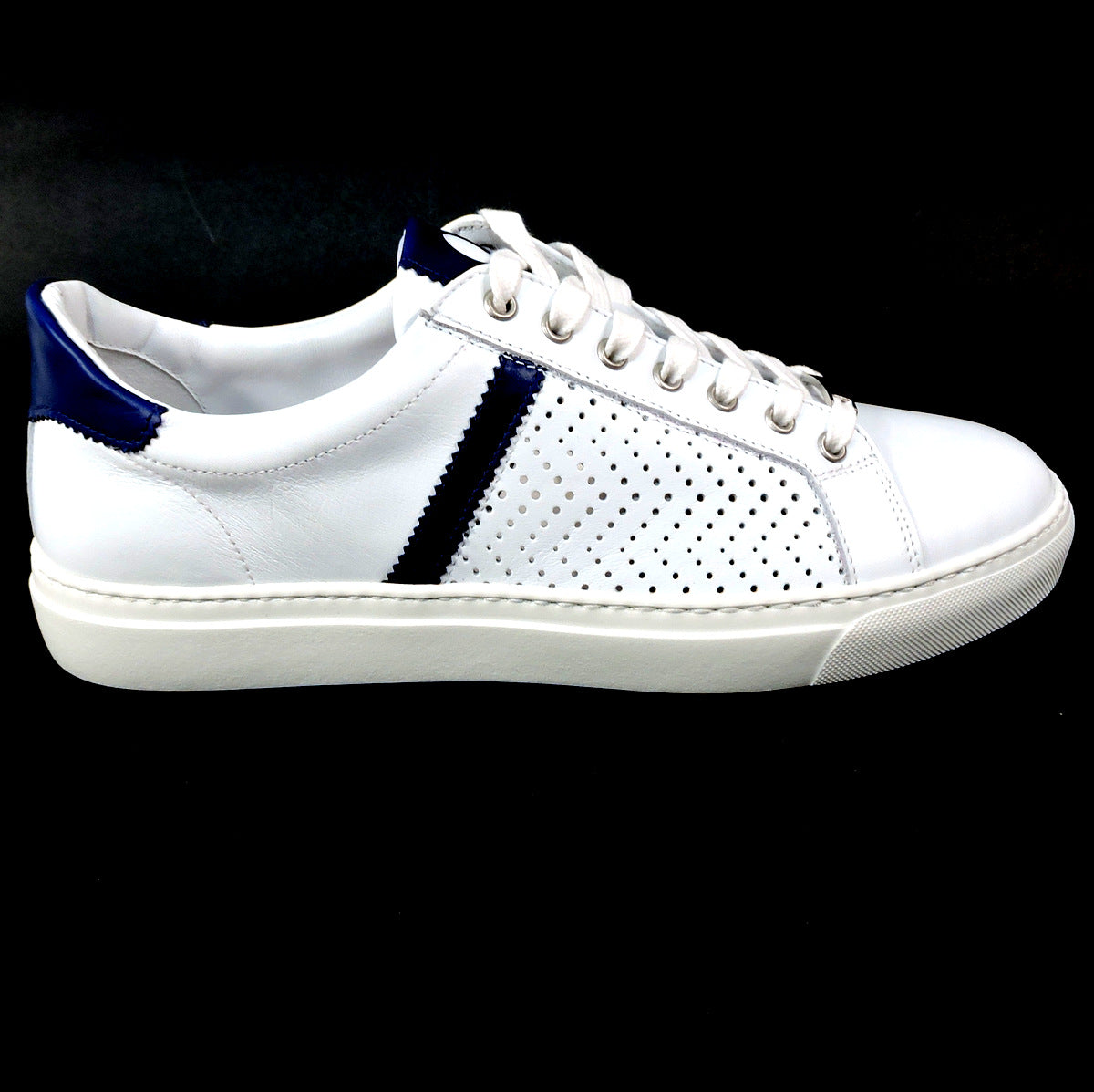 GOODMAN š®š¹ MEN'S SOFT WHITE LEATHER FLAT SUUMER COMFORT SNEAKERS
