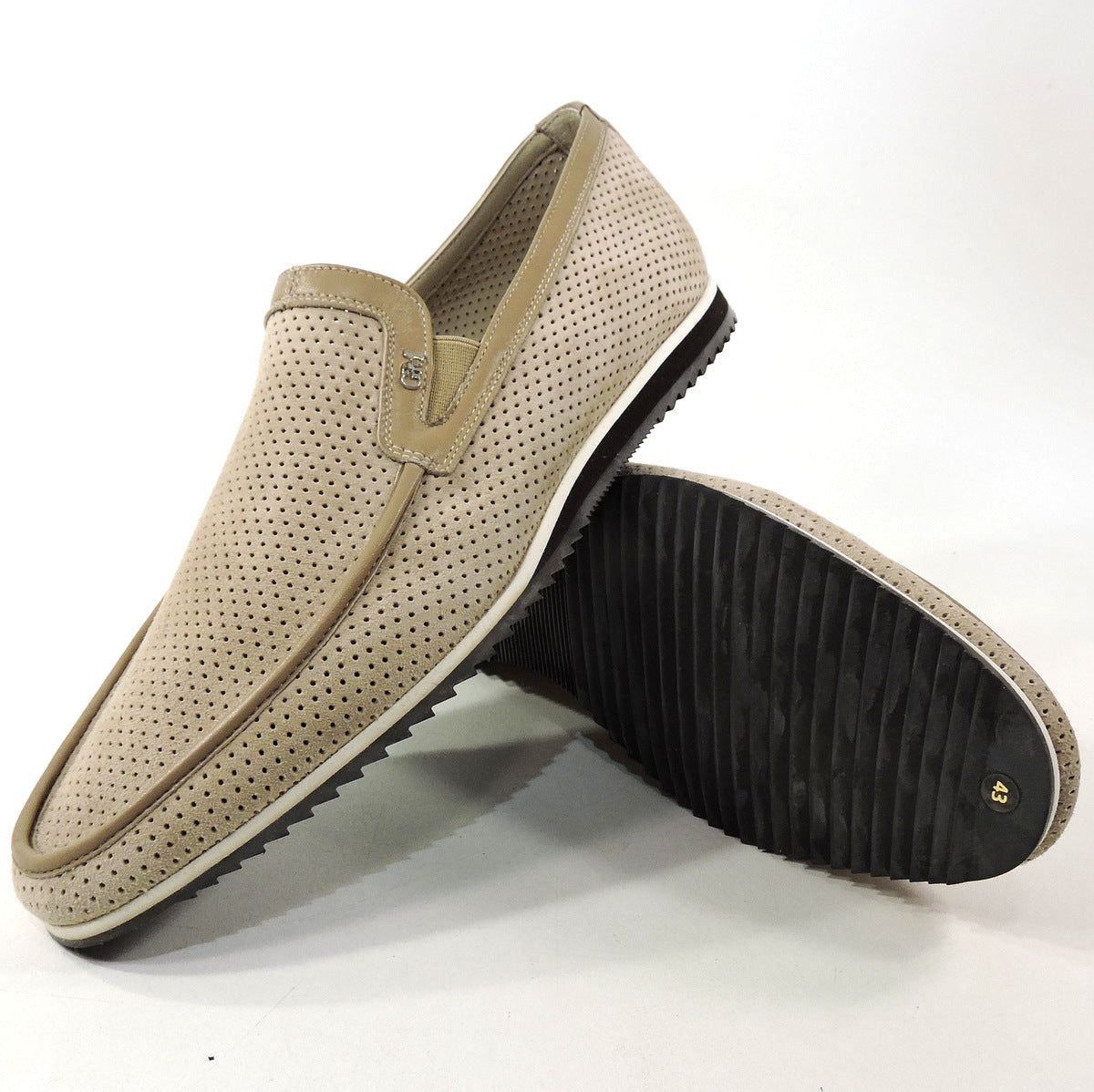 GOODMAN 🇮🇹 MEN'S BROWN SUEDE COMFORT FLAT LOAFERS