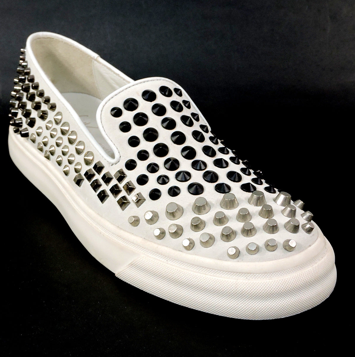 GIUSEPPE ZANOTTI 🇮🇹 WOMEN'S COMFORT WHITE LEATHER FASHION FLAT LOAFERS