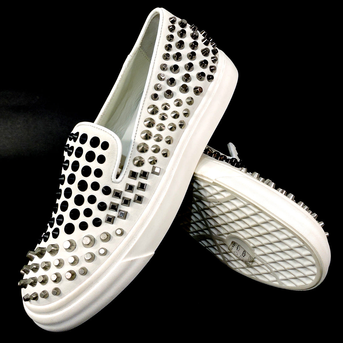 GIUSEPPE ZANOTTI 🇮🇹 WOMEN'S COMFORT WHITE LEATHER FASHION FLAT LOAFERS
