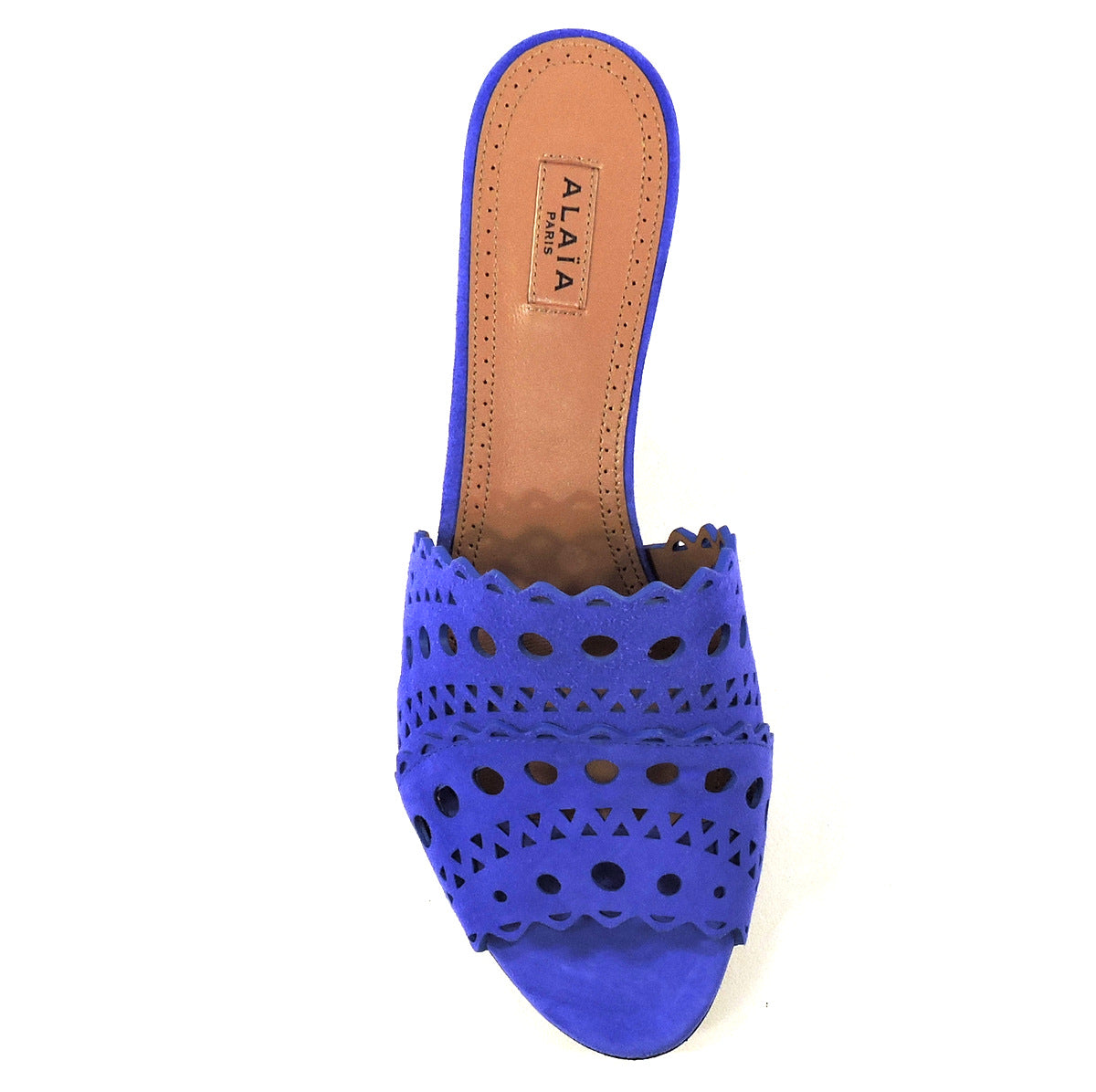 ALAIA 🇮🇹 WOMEN'S PURPLE SUEDE COMFORT FASHION MULES