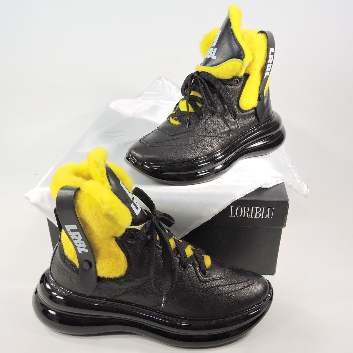 LORIBLU š®š¹ WOMENS BLACK LEATHER FASHION COMFORT ANKLE SNEAKERS BOUTIQUE