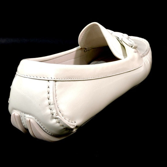 SALVATORE FERRAGAMO ๐ฎ๐น WOMEN'S OFF WHITE LEATHER COMFORT LOAFERS BOUTIQUE