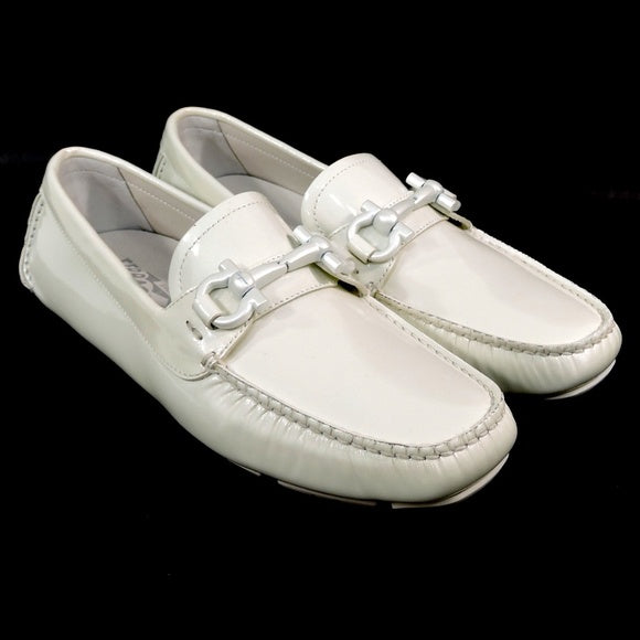 SALVATORE FERRAGAMO ๐ฎ๐น WOMEN'S OFF WHITE LEATHER COMFORT LOAFERS BOUTIQUE
