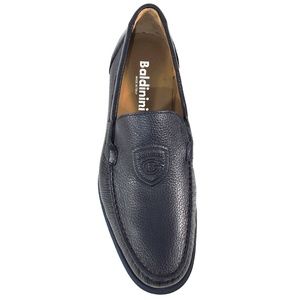 BALDININI ๐ฎ๐น MEN'S BLUE LEATHER FLAT COMFORT LOAFERS