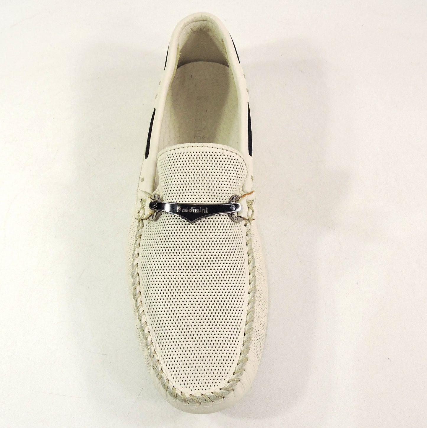 BALDININI 🇮🇹 MEN'S OFF-WHITE SOFT LEATHER COMFORT SUMMER LOAFERS