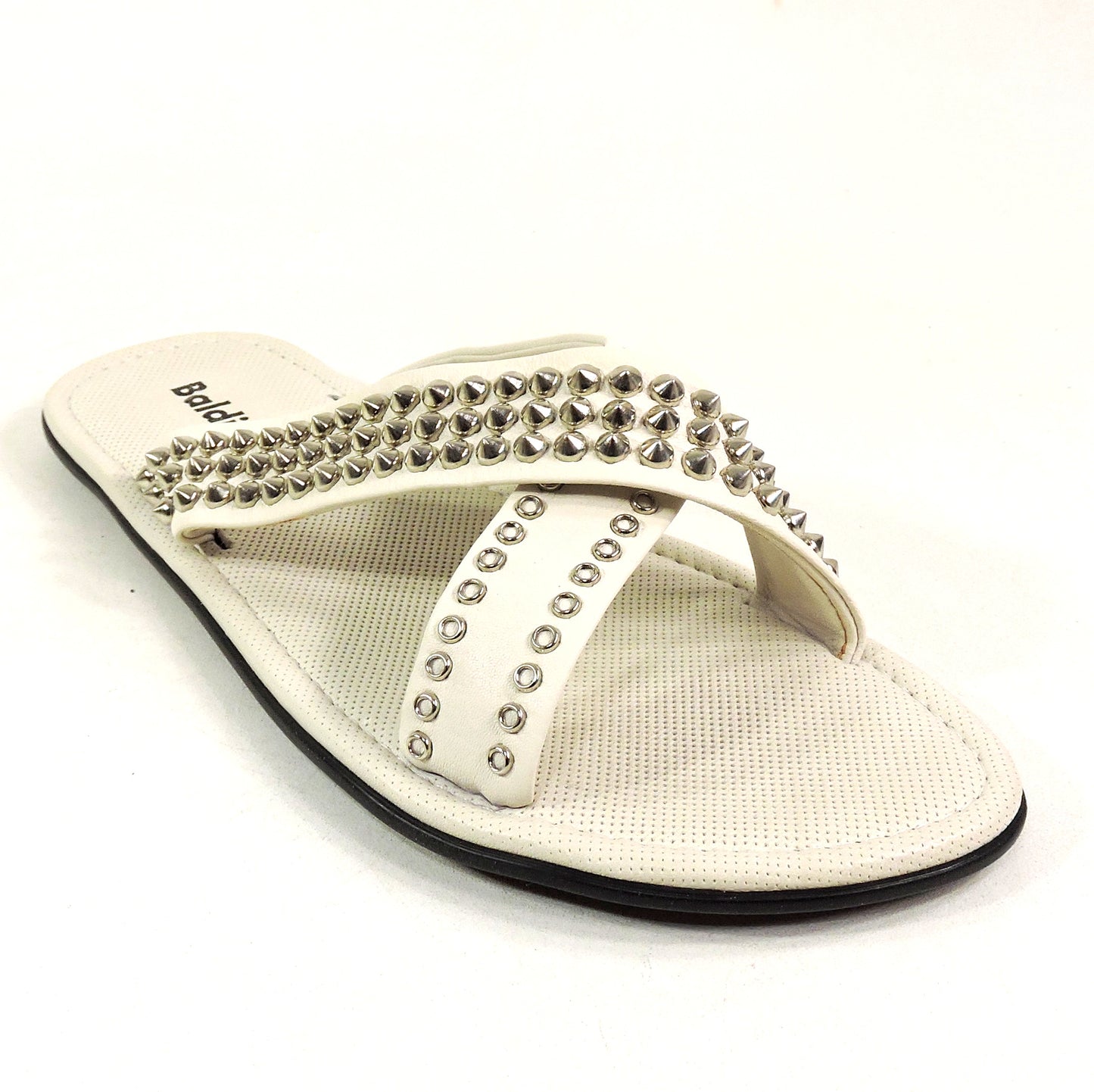 BALDININI 🇮🇹 MEN'S SOFT OFF-WHITE LEATHER COMFORT FLAT FASHION SUMMER SANDALS
