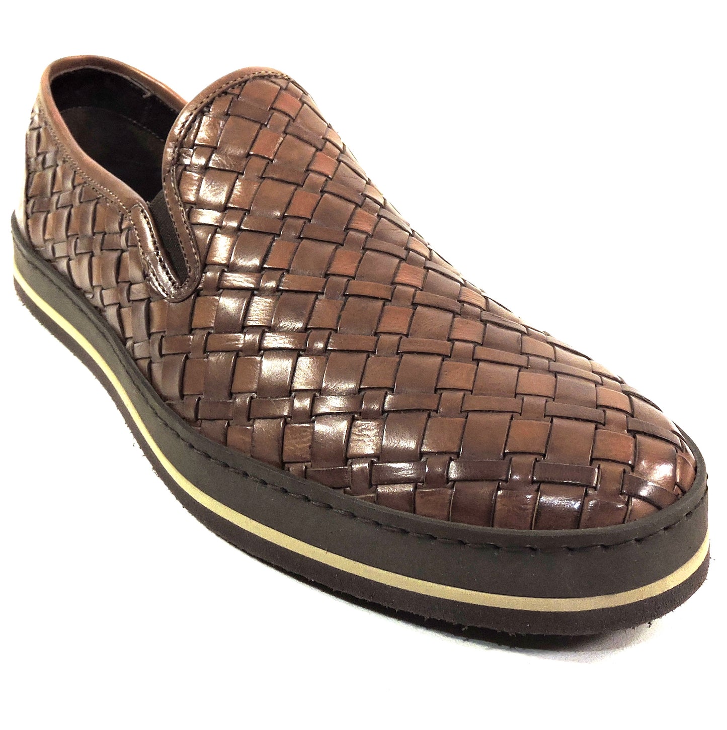 BALDININI 🇮🇹 MEN'S BROWN SOF LEATHER COMFORT SUMMER LOAFERS