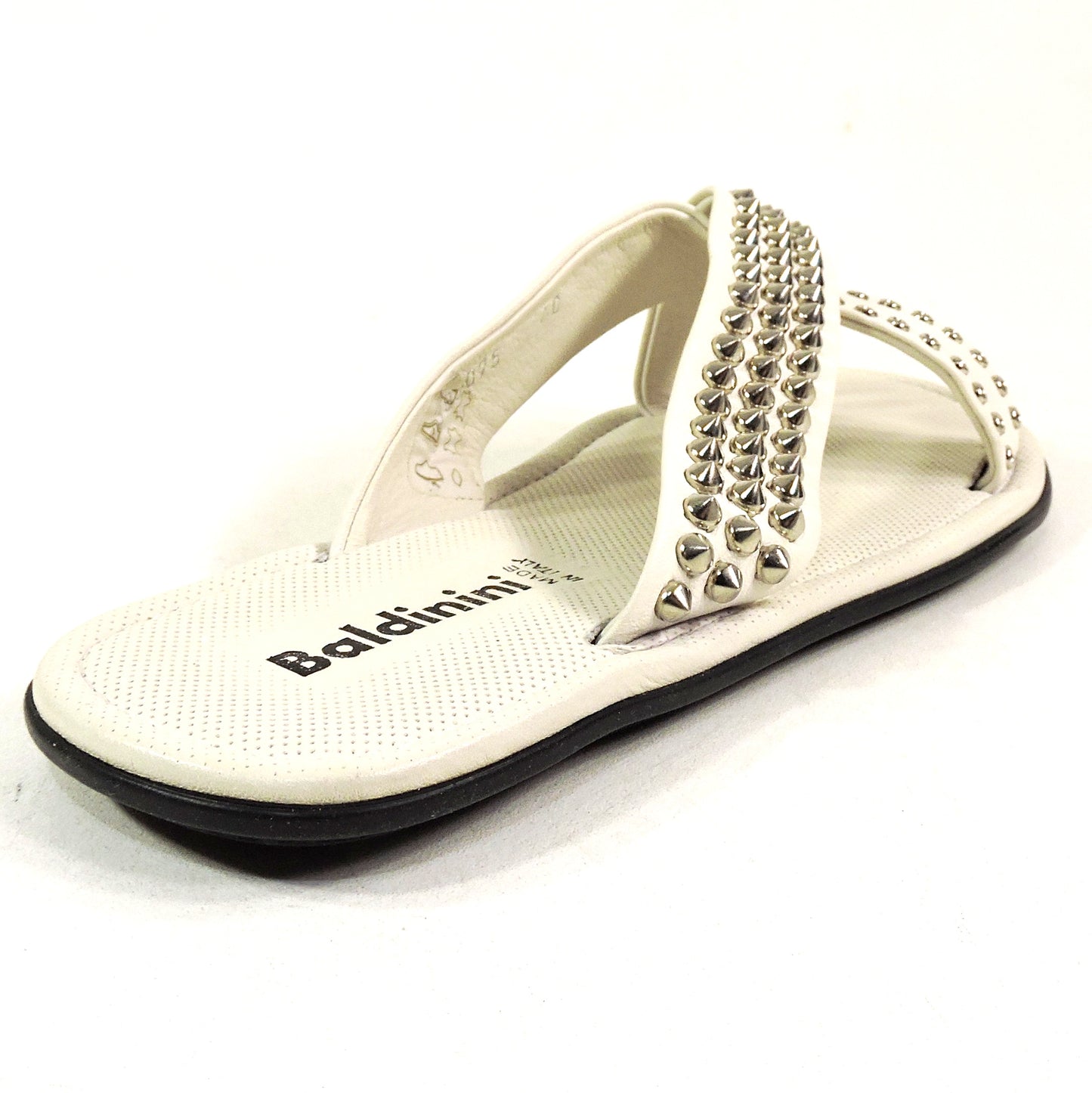 BALDININI 🇮🇹 MEN'S SOFT OFF-WHITE LEATHER COMFORT FLAT FASHION SUMMER SANDALS