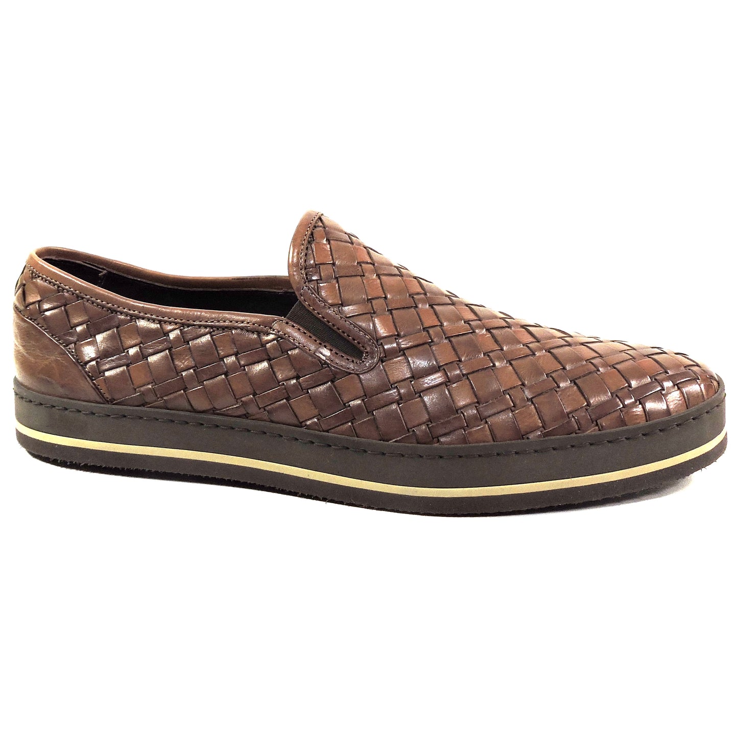 BALDININI 🇮🇹 MEN'S BROWN SOF LEATHER COMFORT SUMMER LOAFERS
