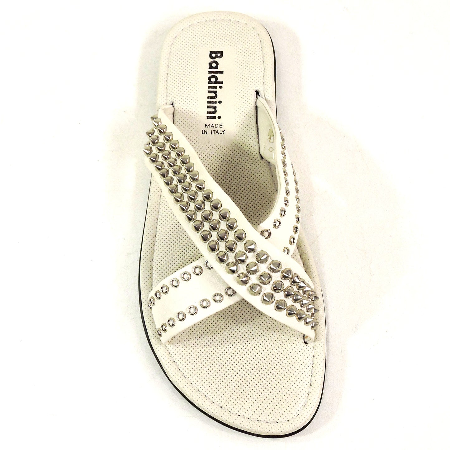 BALDININI 🇮🇹 MEN'S SOFT OFF-WHITE LEATHER COMFORT FLAT FASHION SUMMER SANDALS