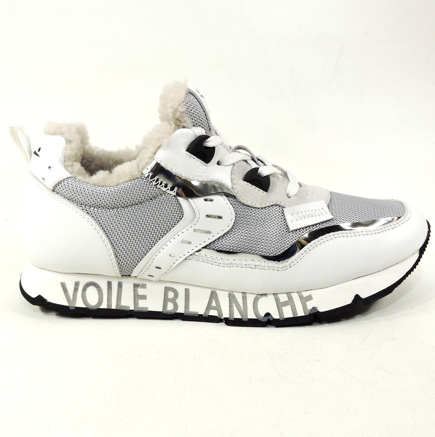VOILE BLANCHE 🇮🇹 WOMEN'S WHITE LEATHER COMFORT FASHION SNEAKERS BOUTIQUE