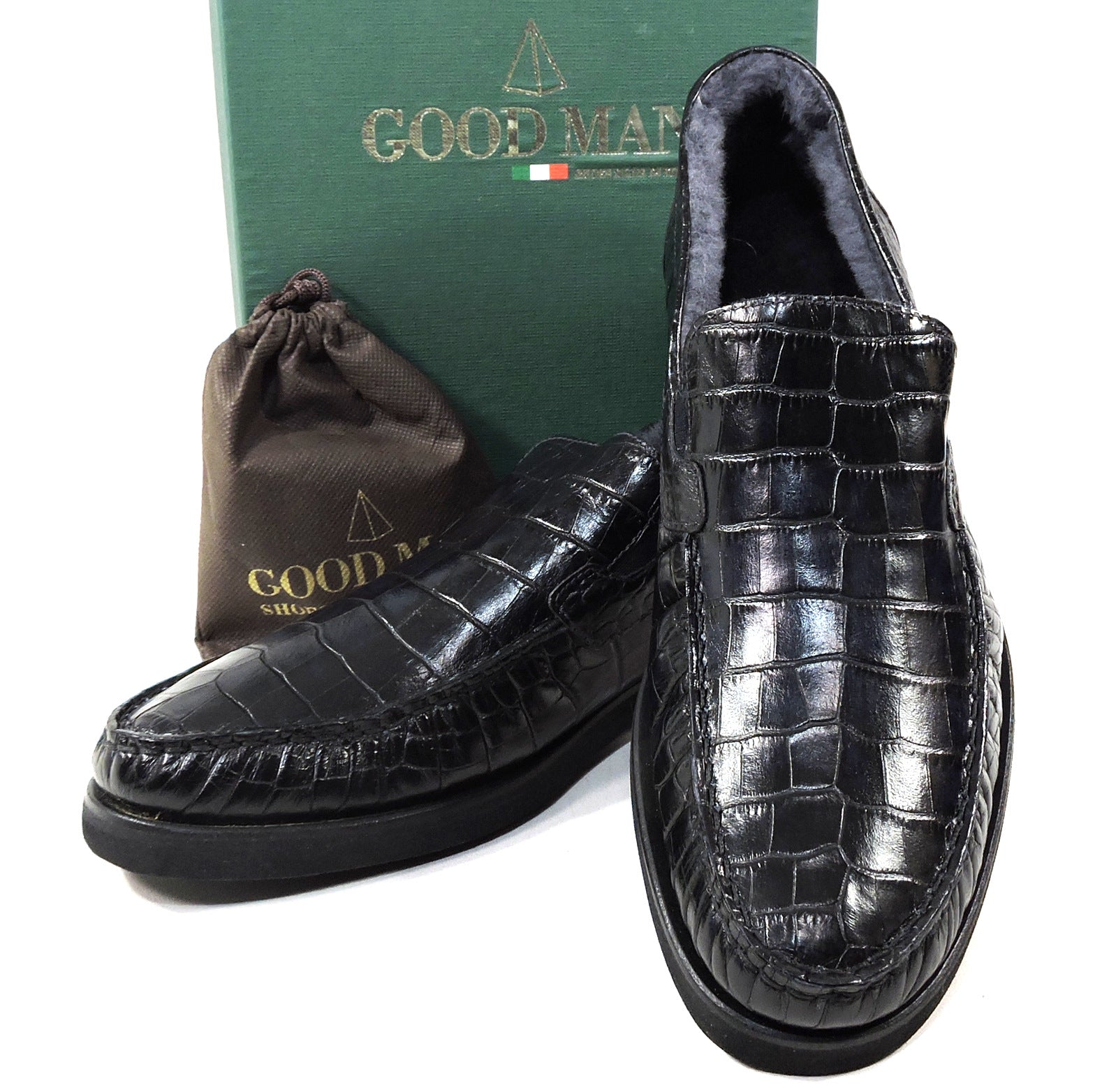 GoodMan MEN'S BLACK SOFT LEATHER COMFORT WINTER LOAFERS Euro Shoes Emporium GoodMan MEN'S BLACK SOFT LEATHER COMFORT WINTER LOAFERS Euro Shoes Emporium