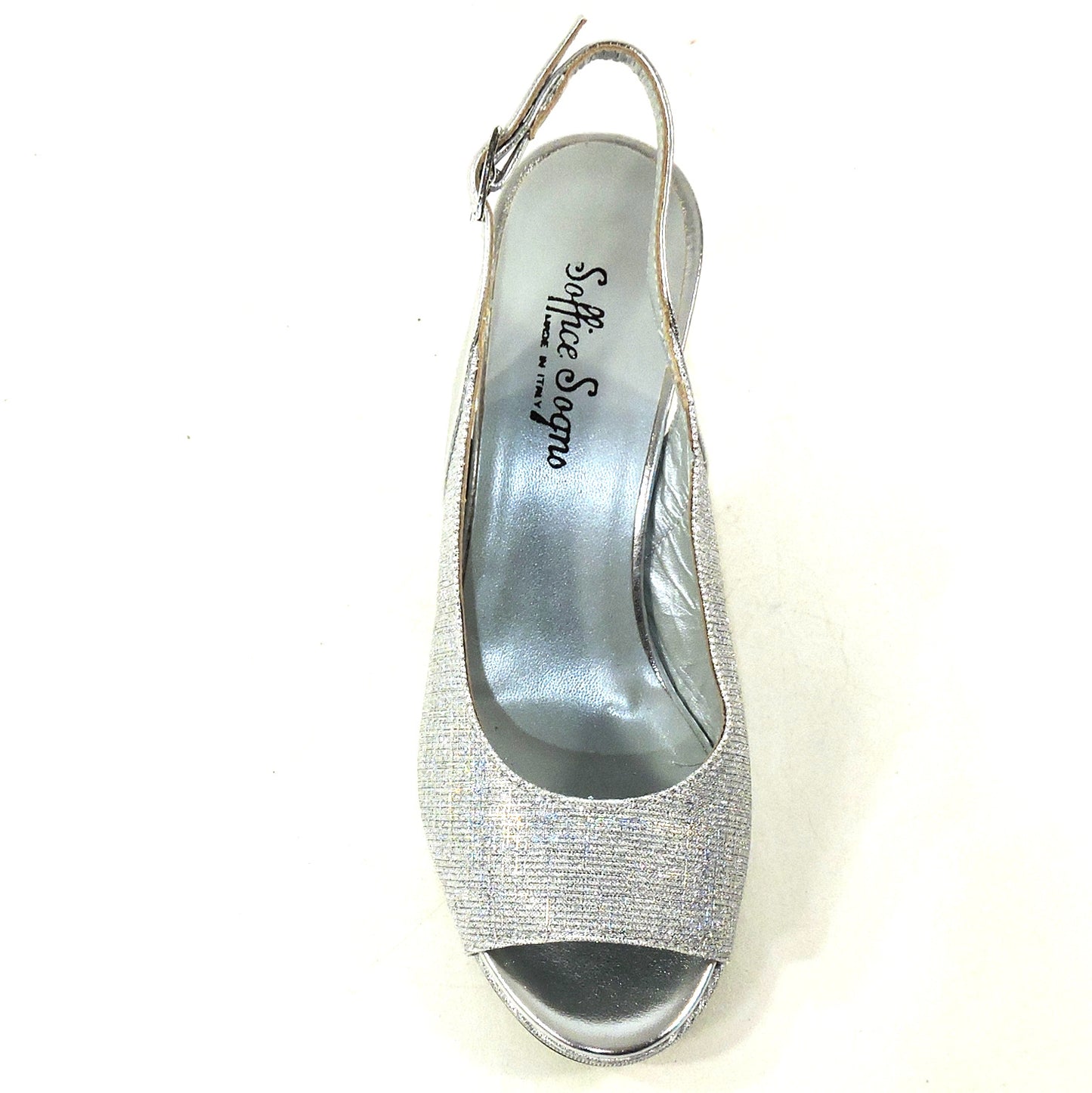 SOFFICE SOGNO 🇮🇹 WOMEN'S SILVER LEATHER COMFORT FASHION SANDALS