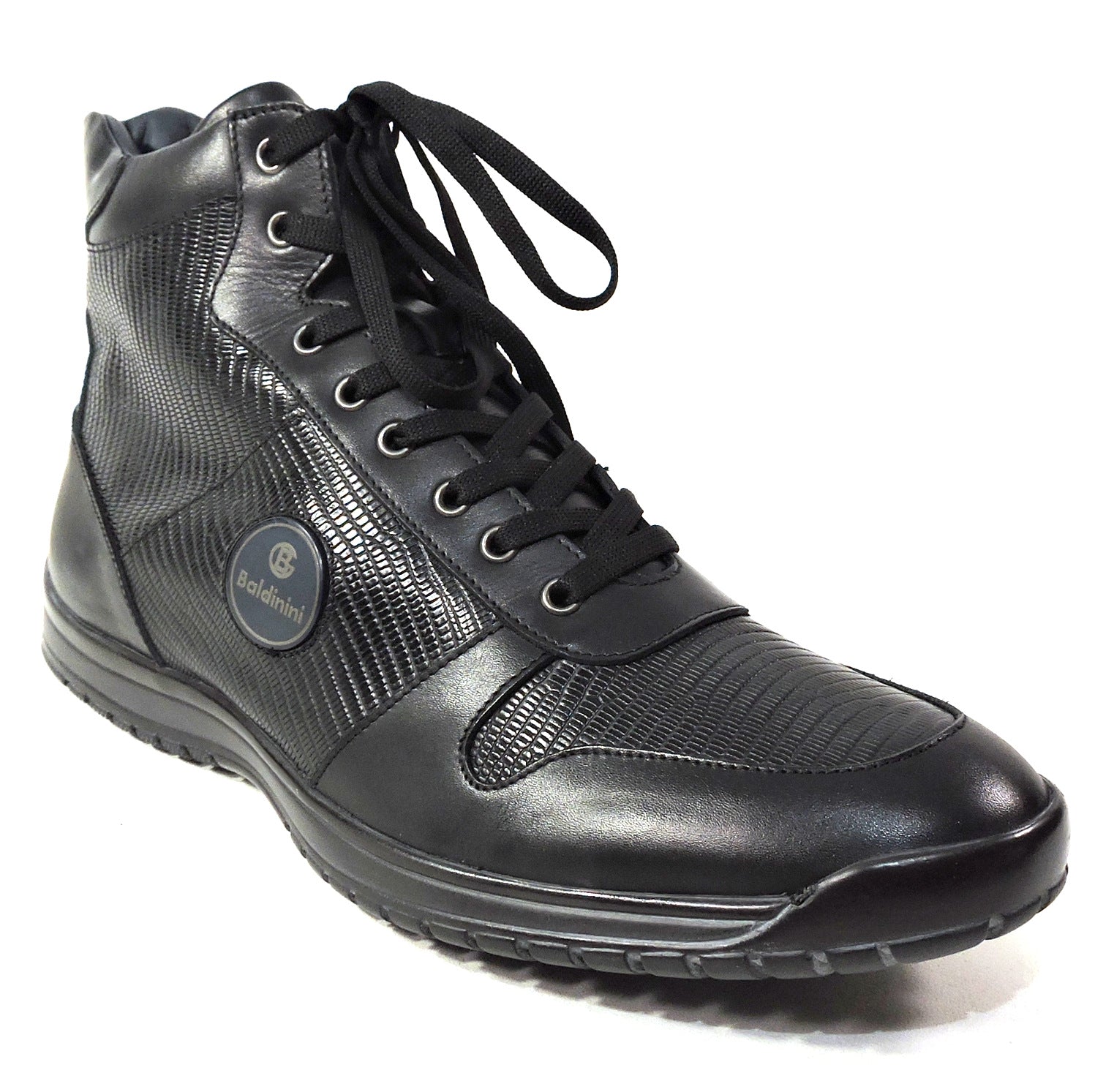 BALDININI 🇮🇹 MEN'S BLACK SOFT LEATHER WINTER SPORT BOOTIE