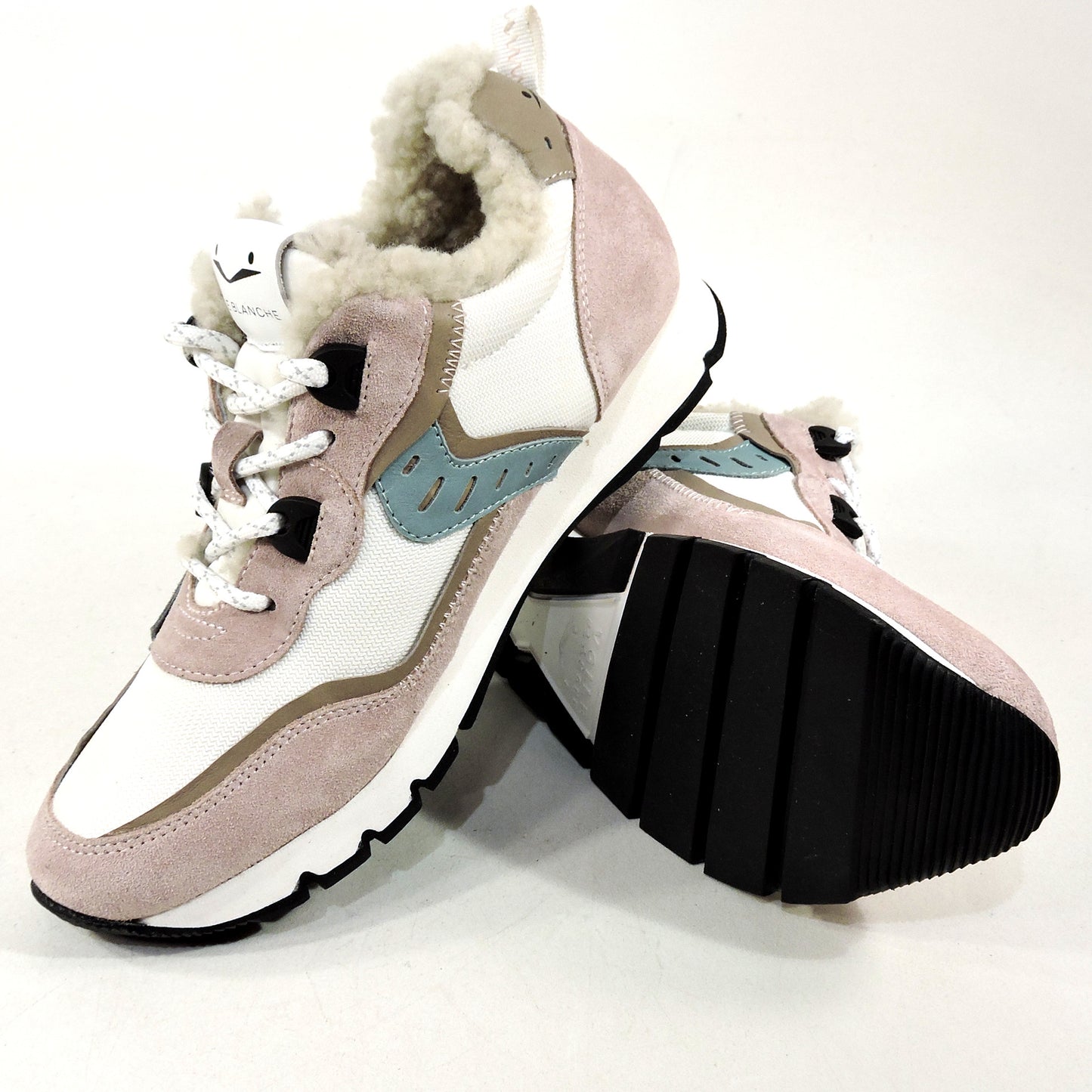 VOILE BLANCHE 🇮🇹 WOMEN'S PINK SUEDE COMFORT FASHION SNEAKERS