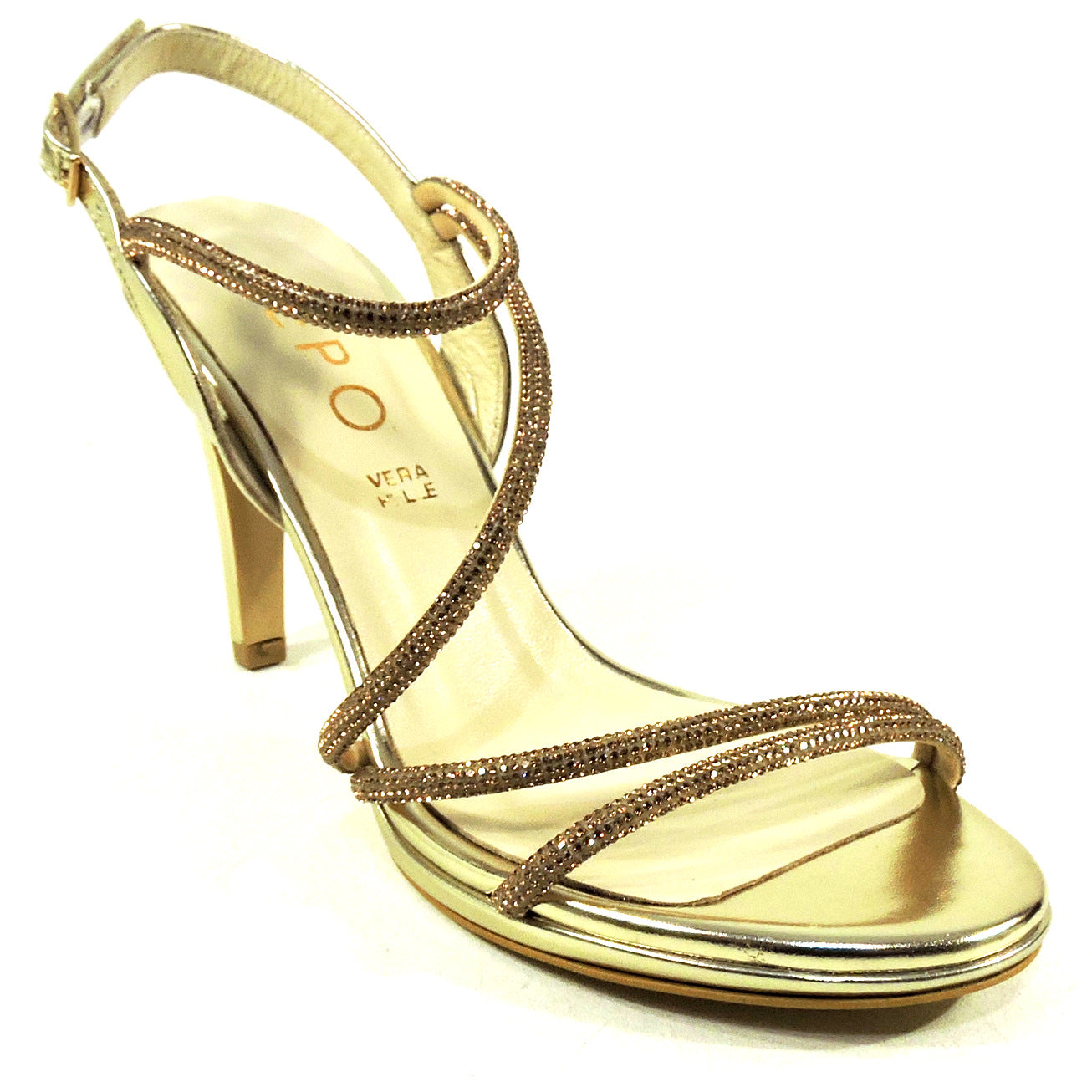 REPO BY PHIL GATIER 🇮🇹 WOMEN'S GOLD LEATHER FASHION SUMMER SANDALS