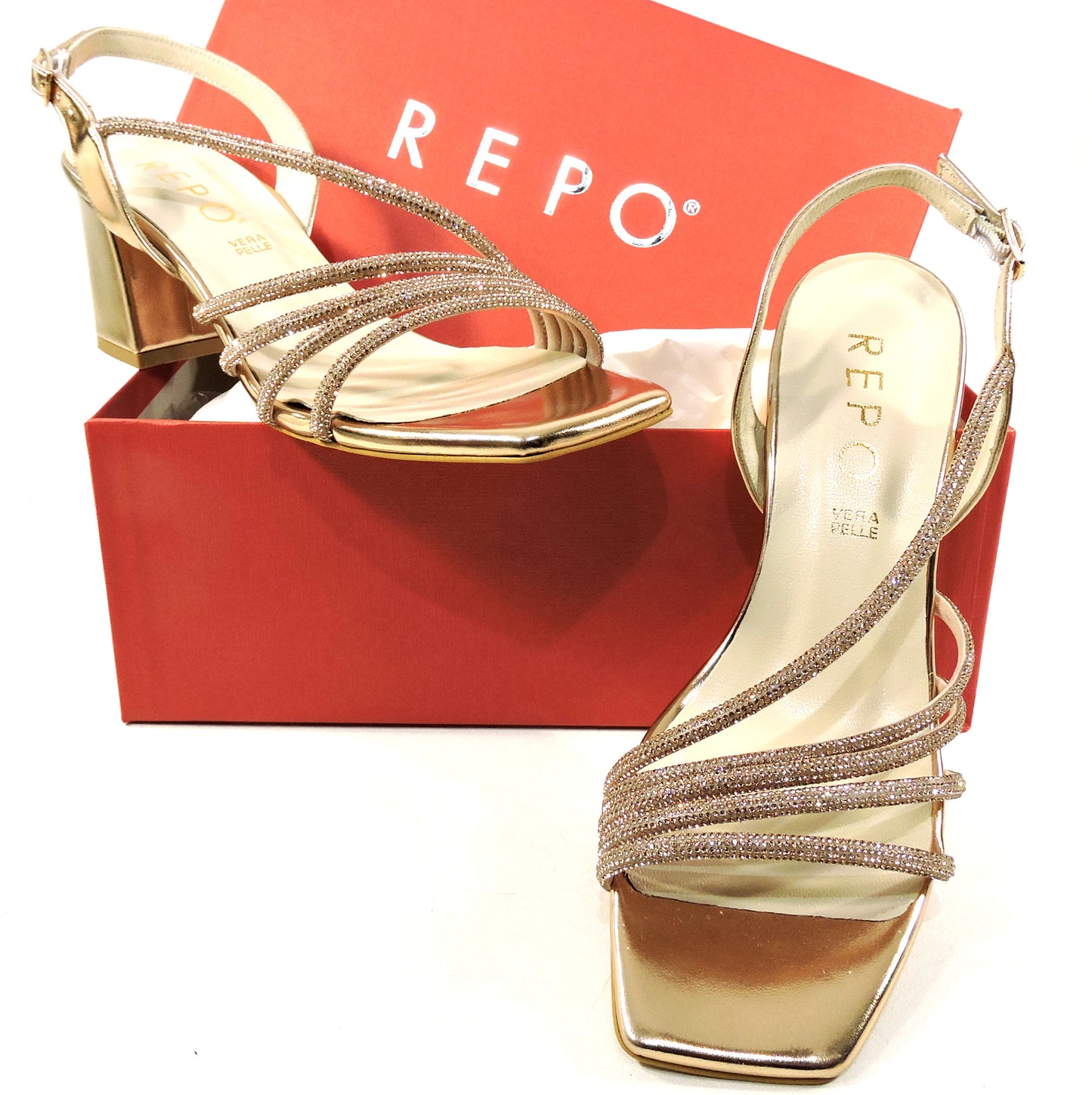 REPO BY PHIL GATIER 🇮🇹 WOMEN'S PLATINUM LEATHER COMFORT SUMMER SANDALS