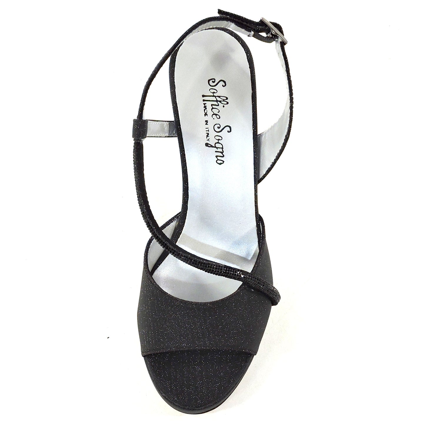 SOFFICE SOGNO 🇮🇹 WOMEN'S BLACK FABRIC FASHION SANDALS