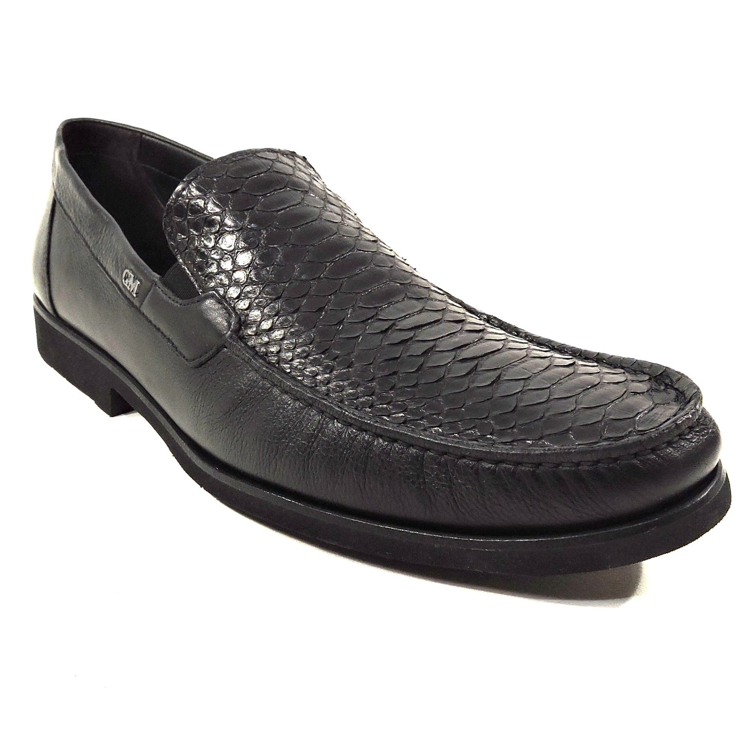 GOODMAN 🇮🇹 MEN'S BLACK SOFT REAL PYTHON LEATHER COMFORT LOFERS