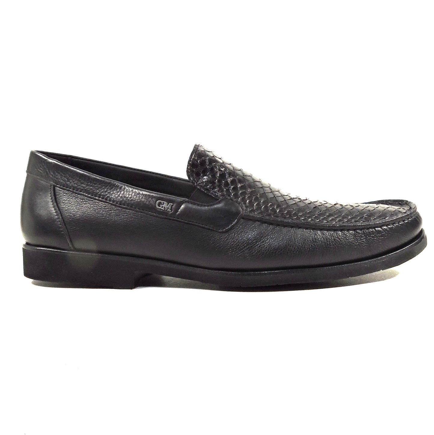 GOODMAN 🇮🇹 MEN'S BLACK SOFT REAL PYTHON LEATHER COMFORT LOFERS