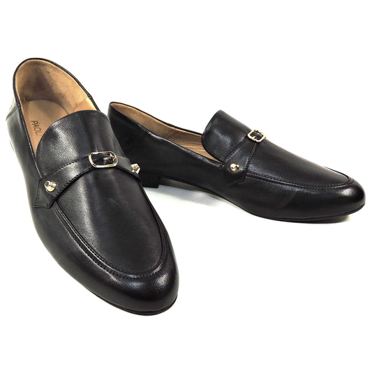 PAOLA FABIANI 🇮🇹 WOMEN'S BLACK SOFT LEATHER COMFORT LOAFERS