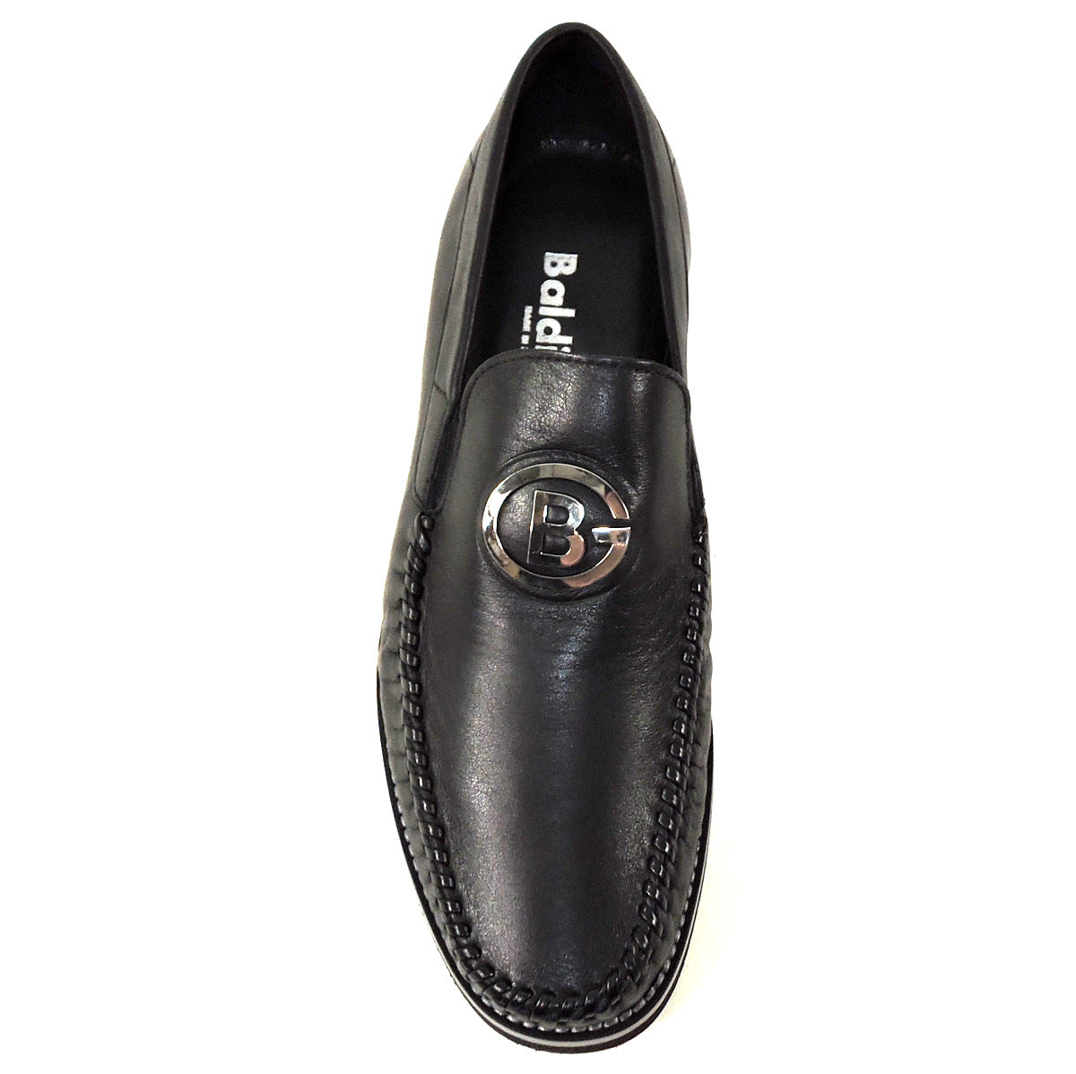 BALDININI 🇮🇹 MEN'S BLACK SOFT LEATHER COMFORT SUMMER LOAFERS