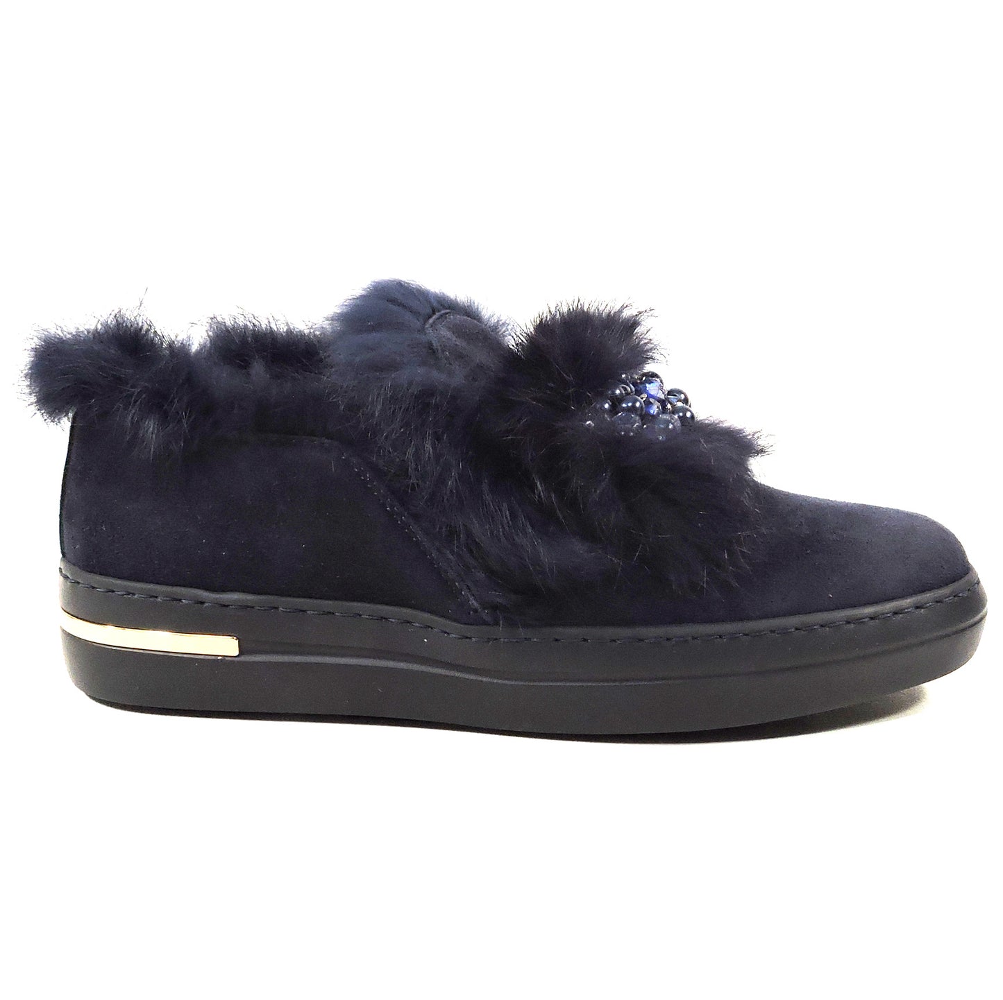 BALDININI 🇮🇹 WOMEN'S BLUE SUEDE COMFORT FLAT WINTER LOAFERS