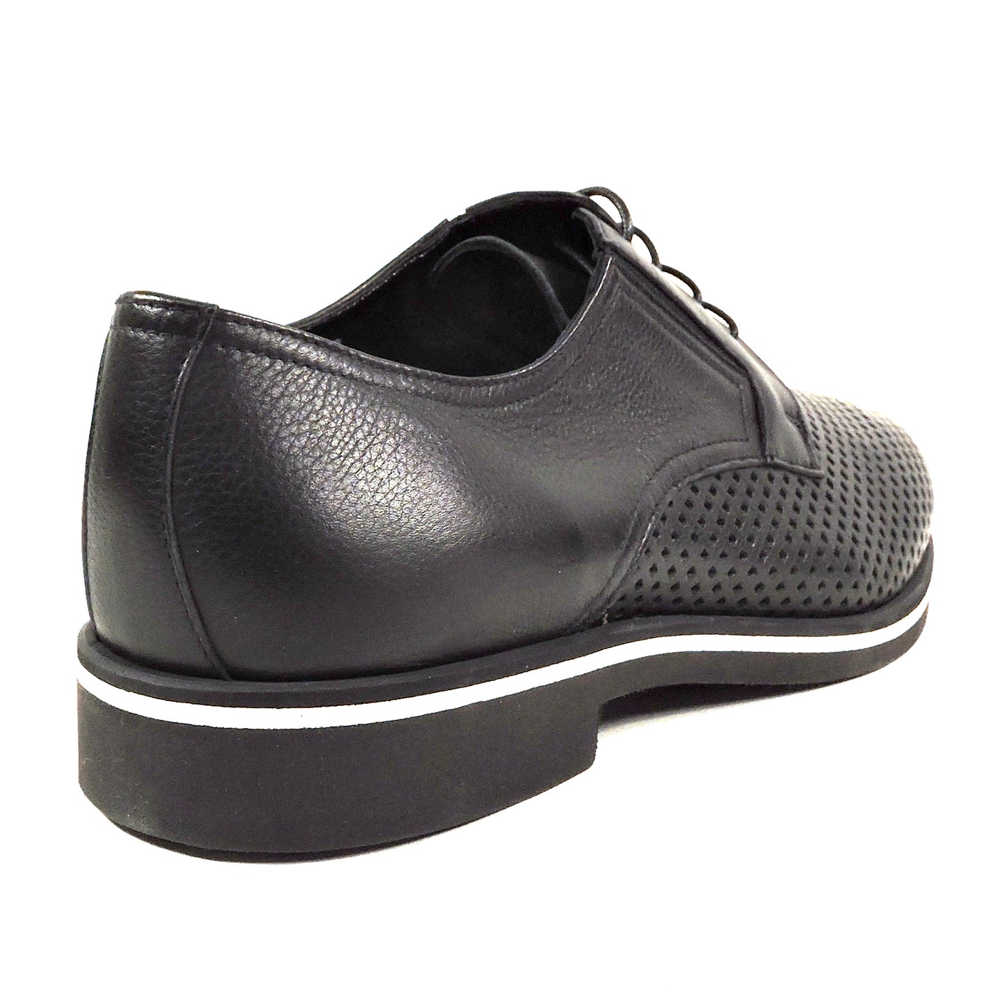 GOODMAN 🇮🇹 MEN'S BLACK SOFT LEATHER COMFORT SUMMER OXFORD