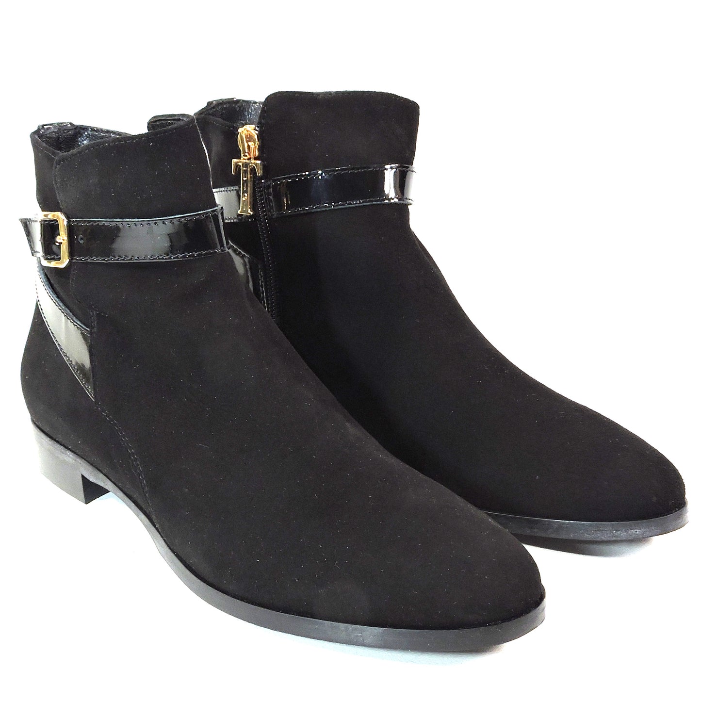 LUIGI TRAINI 🇮🇹 WOMEN'S BLACK SOFT SUEDE COMFORT WINTER BOOTIES