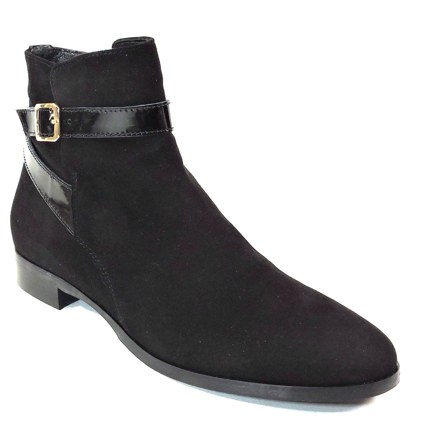 LUIGI TRAINI 🇮🇹 WOMEN'S BLACK SOFT SUEDE COMFORT WINTER BOOTIES