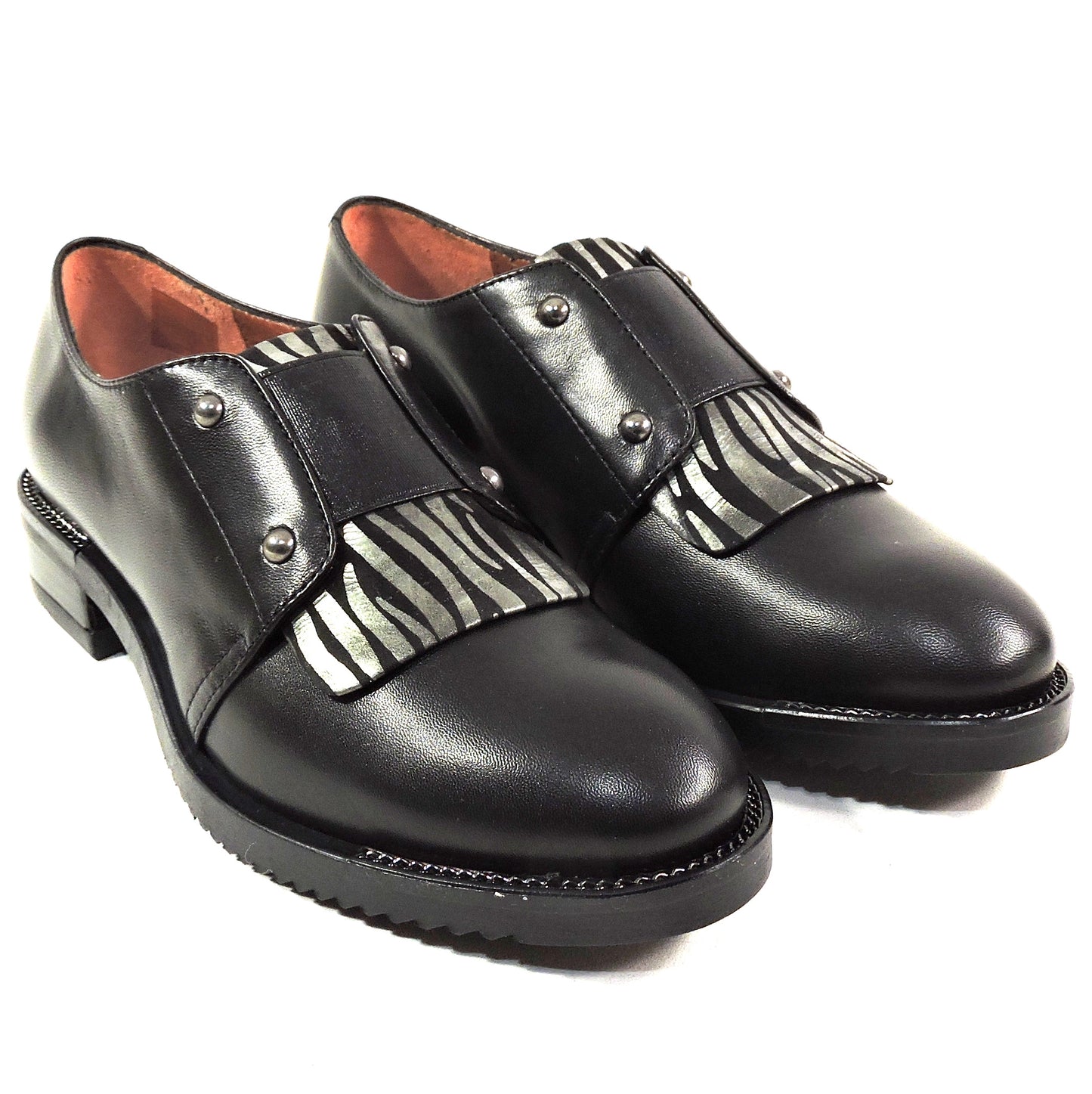MOT-CLe 🇮🇹 WOMEN'S BLACK SOFT LEATHER COMFORT FASHION LOAFERS
