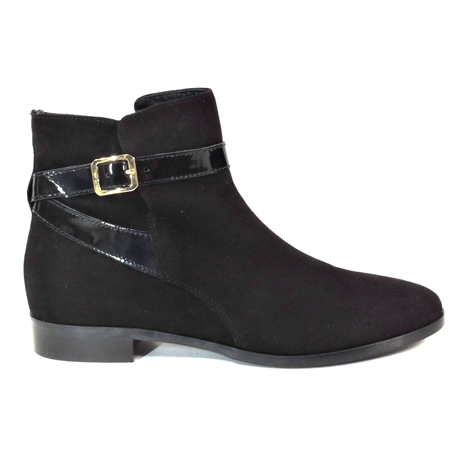 LUIGI TRAINI 🇮🇹 WOMEN'S BLACK SOFT SUEDE COMFORT WINTER BOOTIES