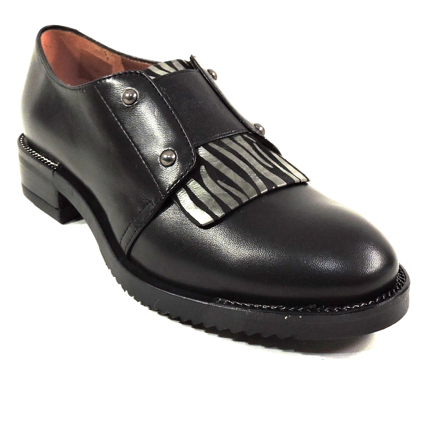 MOT-CLe 🇮🇹 WOMEN'S BLACK SOFT LEATHER COMFORT FASHION LOAFERS