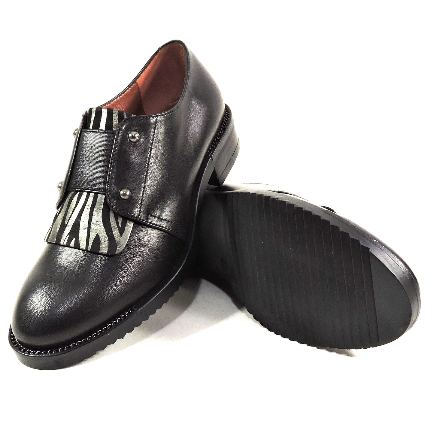 MOT-CLe 🇮🇹 WOMEN'S BLACK SOFT LEATHER COMFORT FASHION LOAFERS