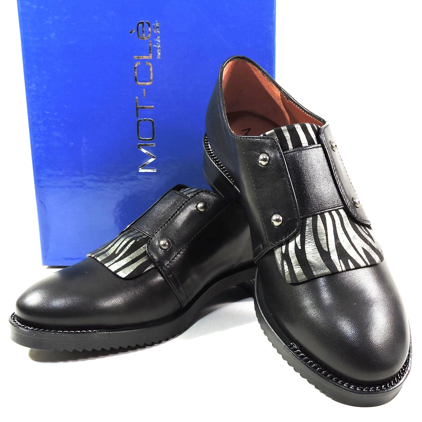 MOT-CLe 🇮🇹 WOMEN'S BLACK SOFT LEATHER COMFORT FASHION LOAFERS